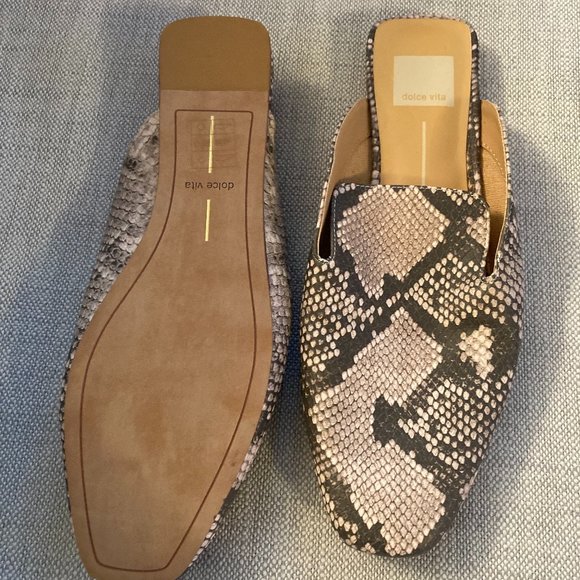 Dolce Vita Snakeskin Mules SZ 8 - Picture 2 of 4